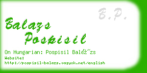 balazs pospisil business card